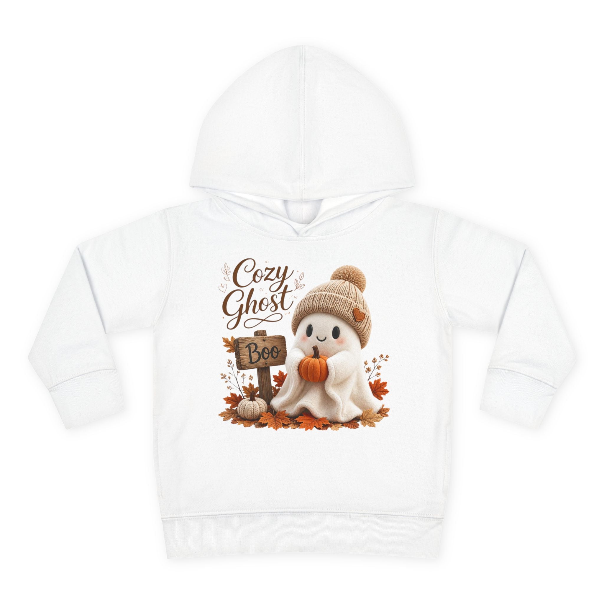 Toddler Hoodie – 'Cozy Ghost' Fall Halloween Pullover