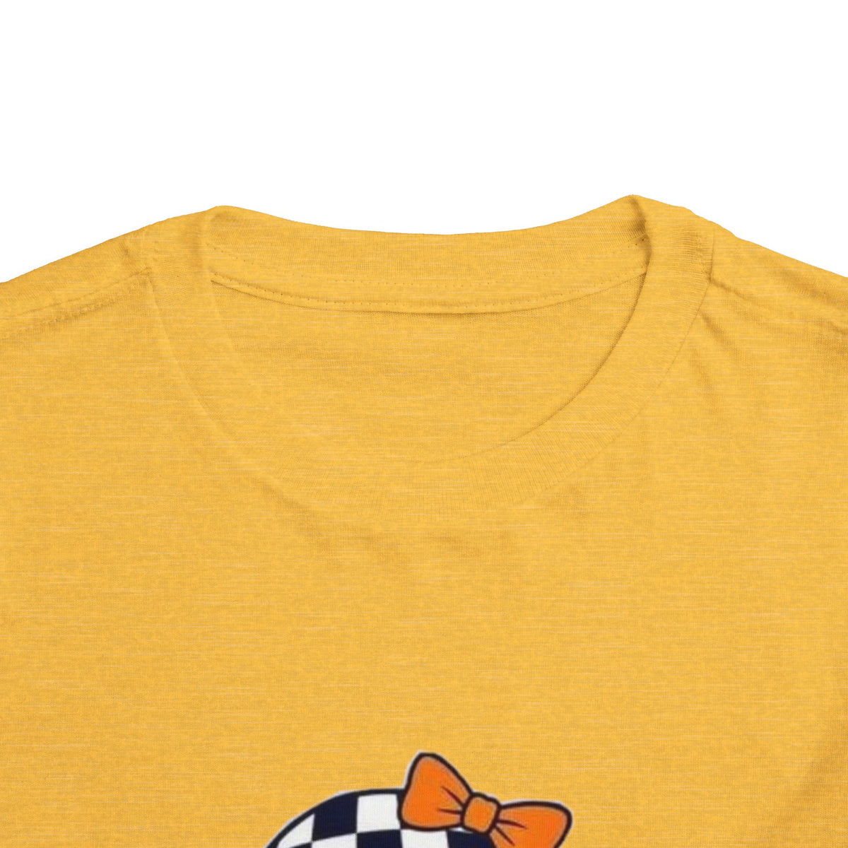 Checkerboard Ghost Toddler Tee — Cute Halloween Bubblegum Design