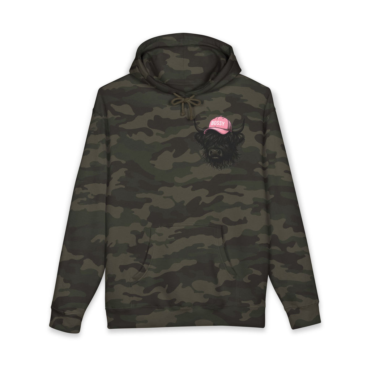 Bossy Heffa Hoodie — "I’m Her Heffa Just Ask Me" Highland Cow Pullover