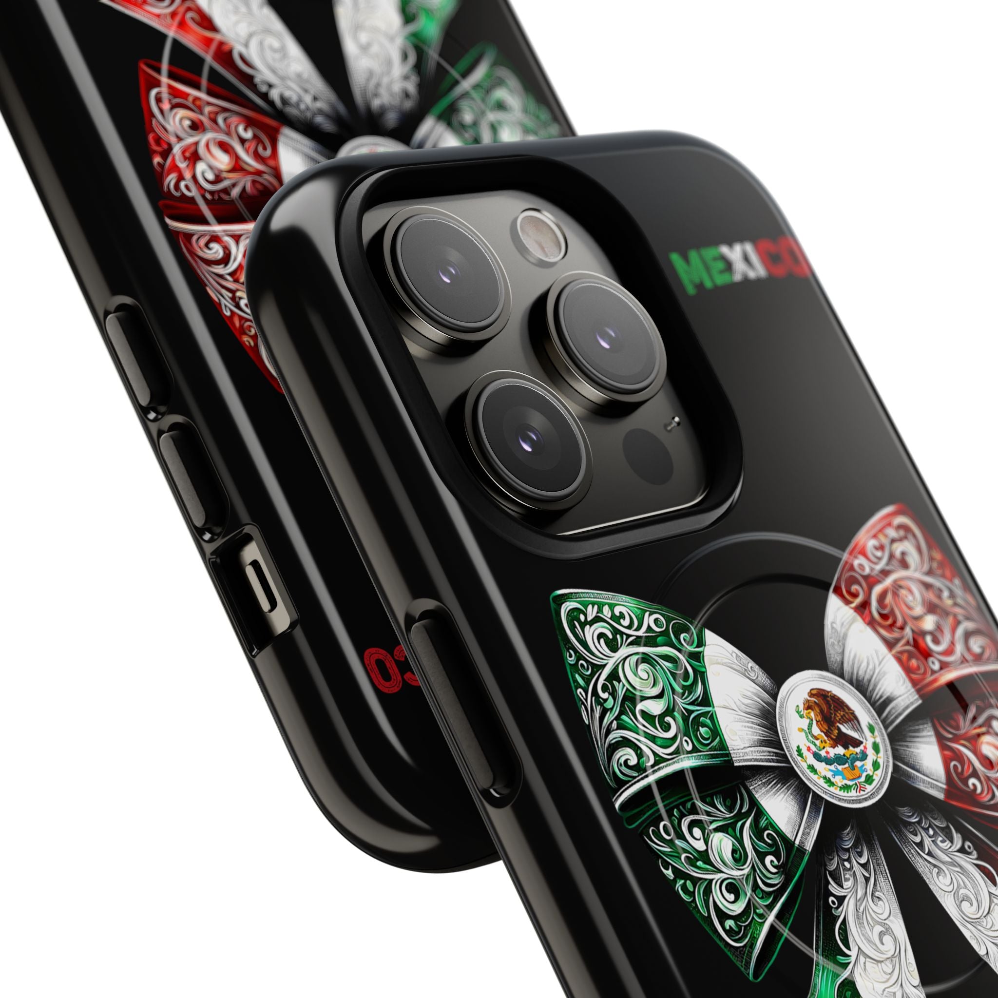 Mexican Flag Bow Tough Magnetic Phone Case — Patriotic Mexico iPhone Cover
