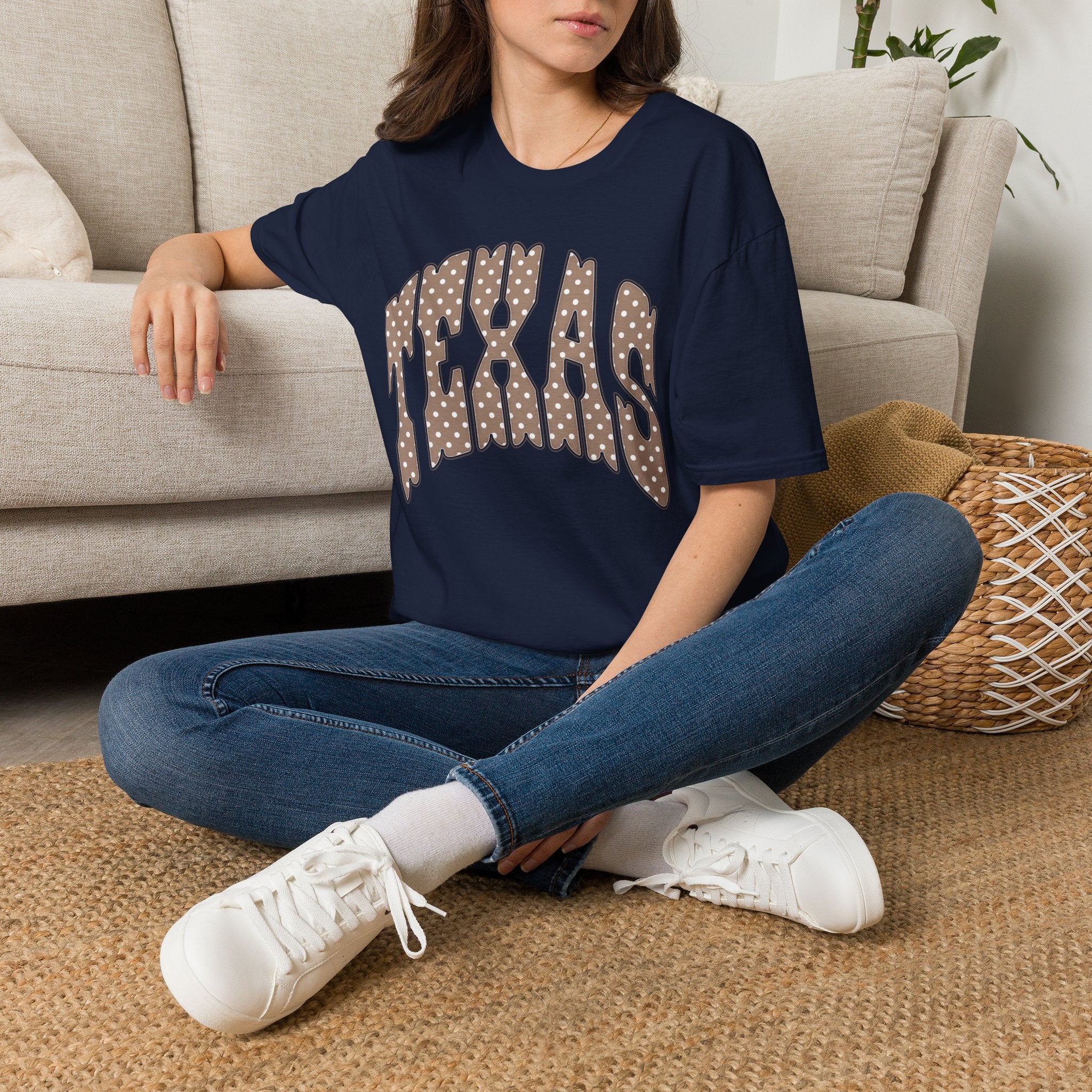 Texas Polka Dot Tee — Retro Western State Graphic T-Shirt
