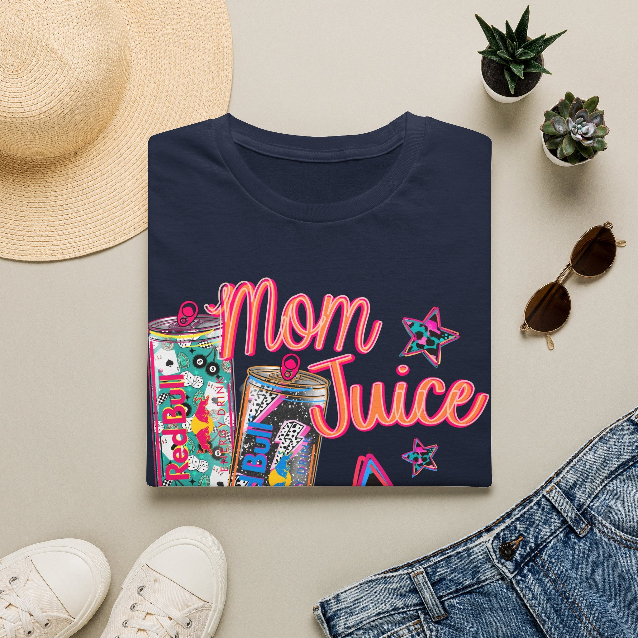 Mom Juice T-Shirt — Funny Red Bull Energy Drink Graphic Tee for Moms