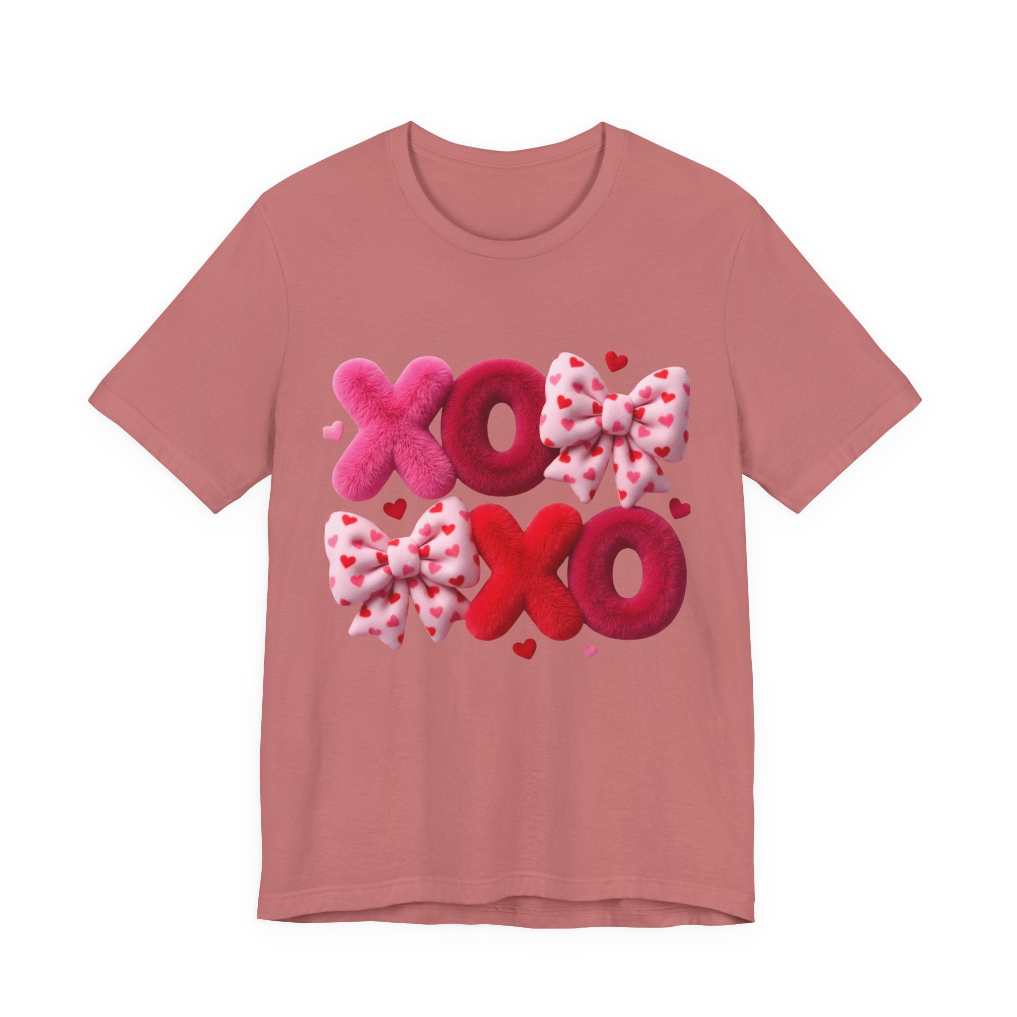 XOXO Bow Hearts T-Shirt | Love Scribble Back Tee