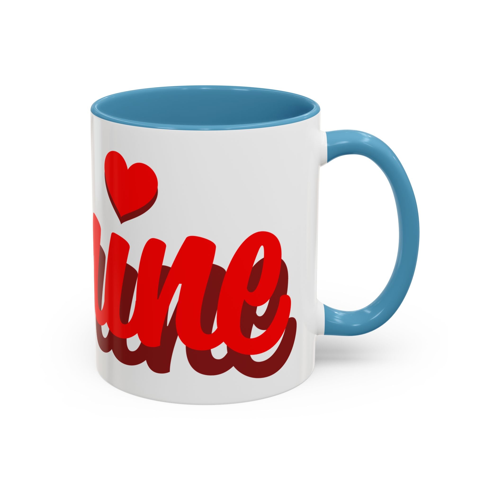 Be Mine Mug | Heart Valentine Coffee Mug, Accent Handle and Rim