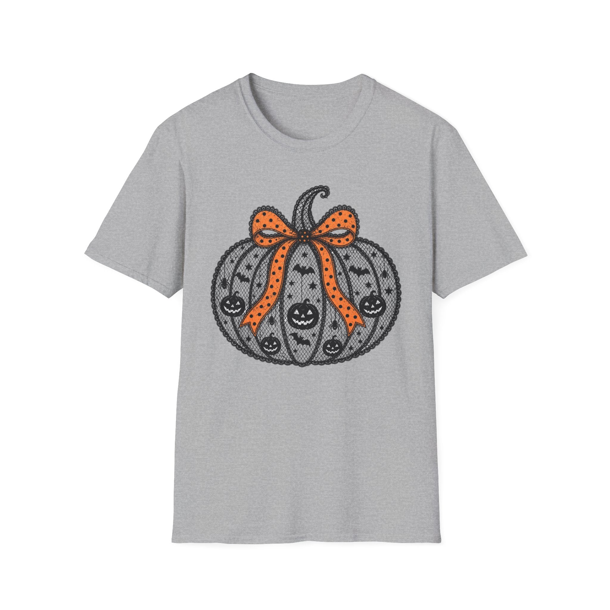 Halloween Pumpkin Bow T-Shirt — Cute Orange Polka Dot Pumpkin Tee