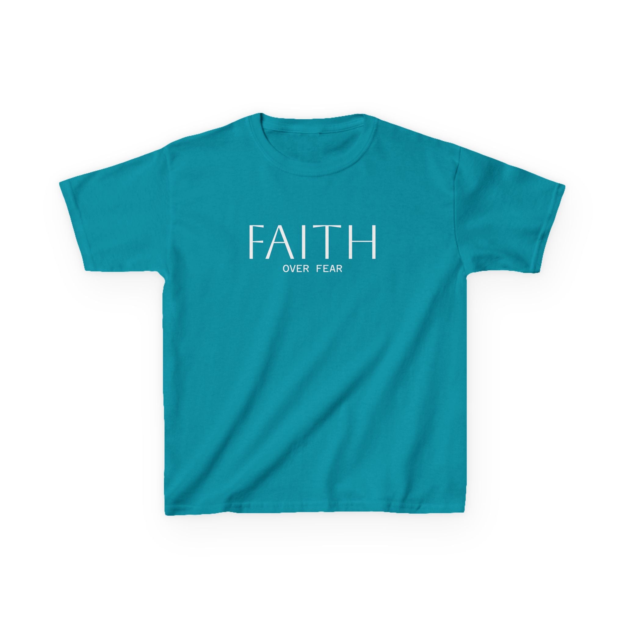 Faith Over Fear Kids Tee | Inspirational Christian Youth Shirt
