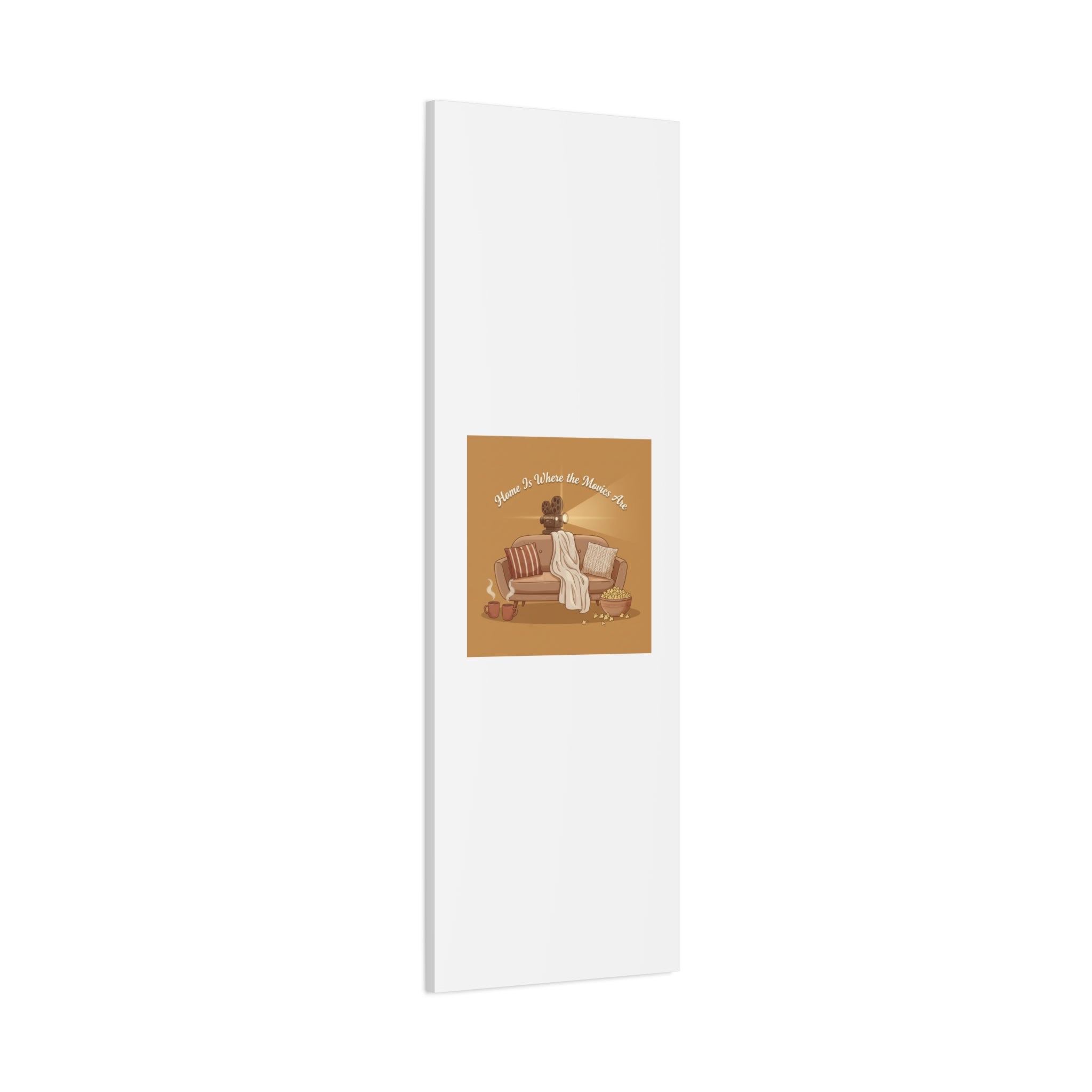 Home Is Where the Movies Are Canvas | cozy night art, home cinema decor