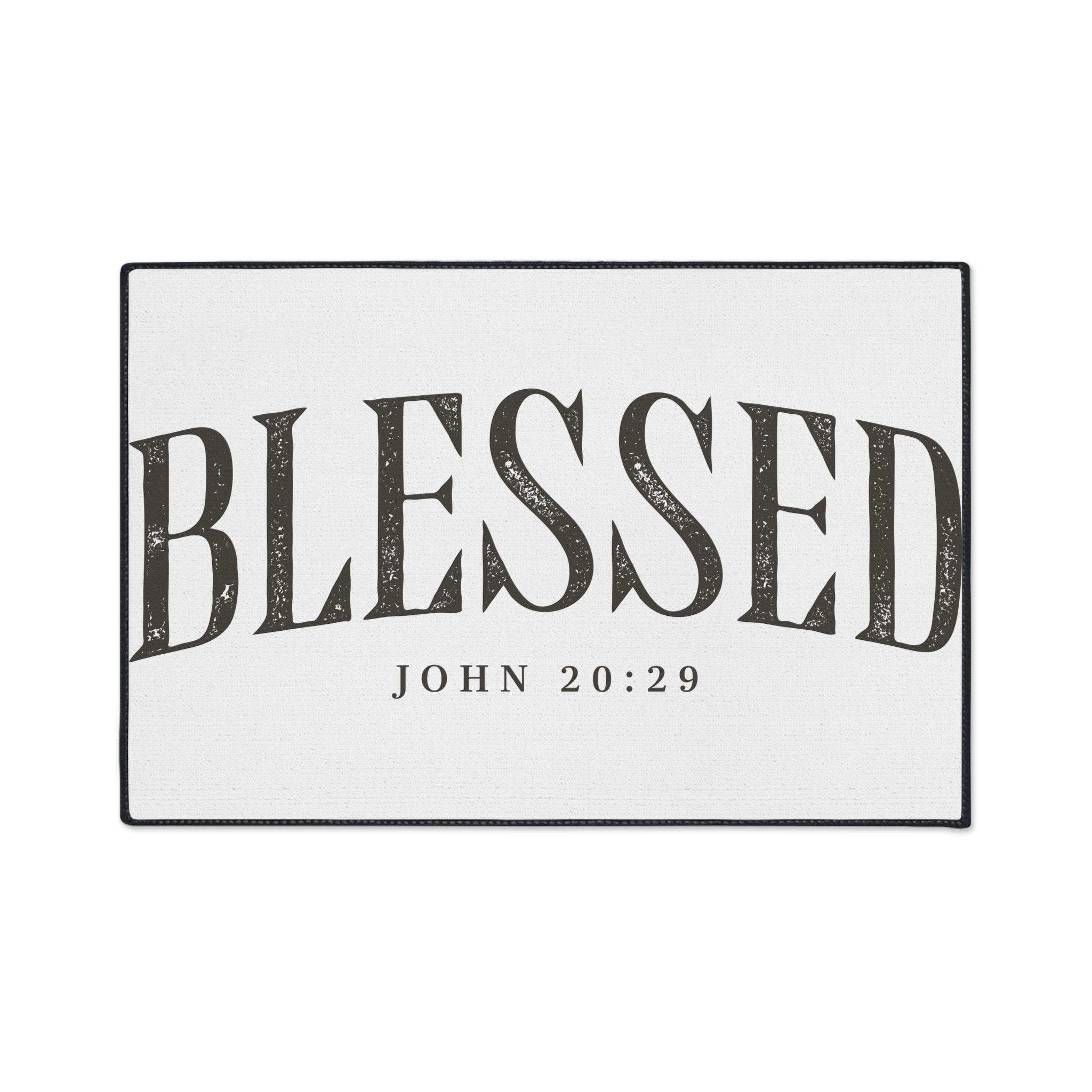 Blessed John 20:29 Floor Mat — Heavy Duty Welcome Mat