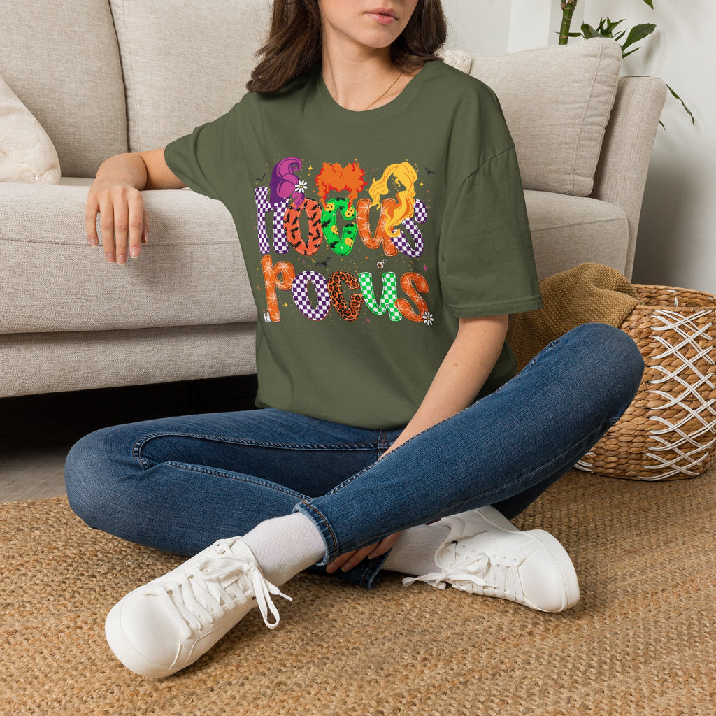 Hocus Pocus Halloween T‑Shirt — Colorful Witch Sisters Movie Tribute