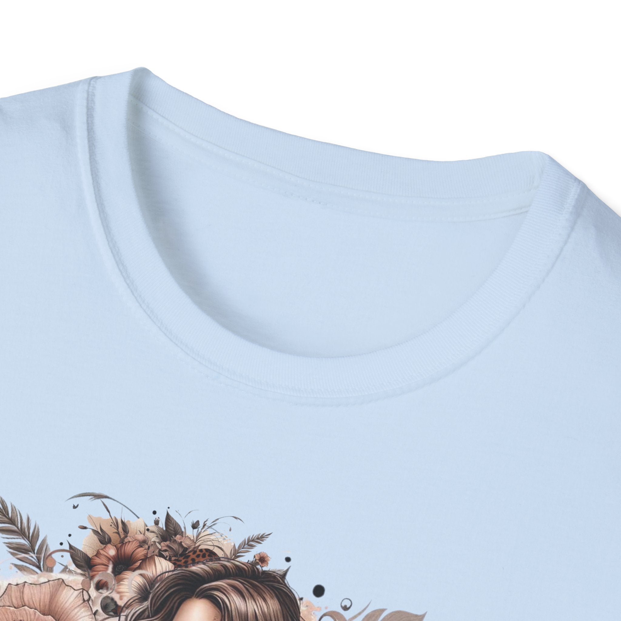 Graphic T-Shirt - 'Stay Humble' Floral Girl Vintage Coffee Tee