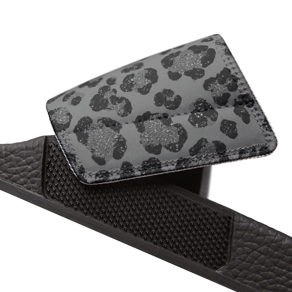 Leopard Print Removable-Strap Slide Sandals — Women's Casual Pool & Beach Footwear