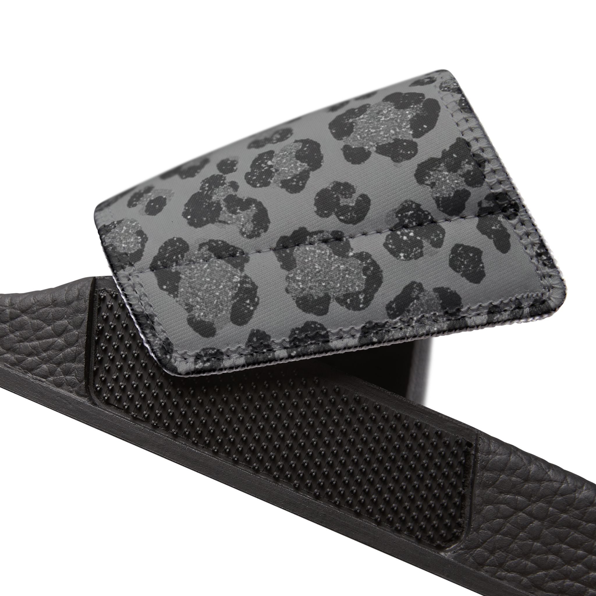 Leopard Print Removable-Strap Slide Sandals — Women's Casual Pool & Beach Footwear