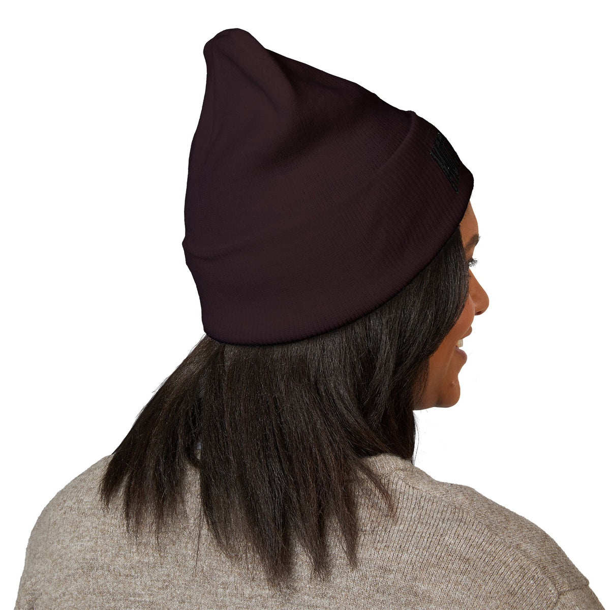 Motherhood Embroidered Cuffed Beanie — 'Ain't No Hood Like Motherhood' Cozy Knit Hat
