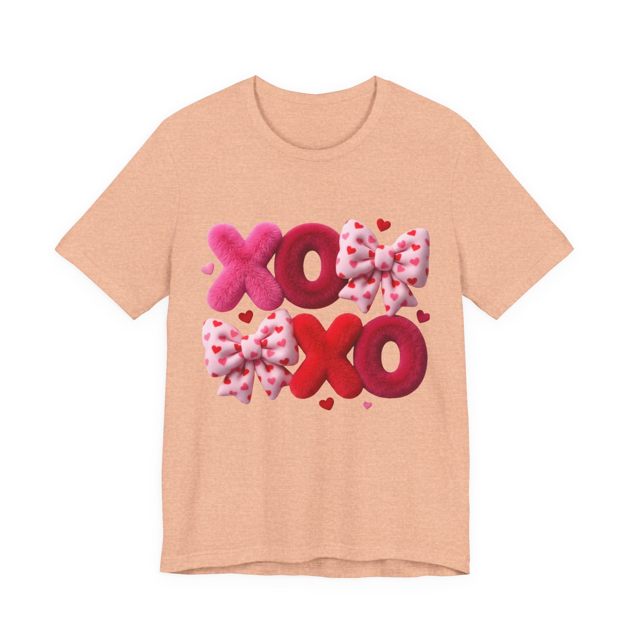 XOXO Bow Hearts T-Shirt | Love Scribble Back Tee