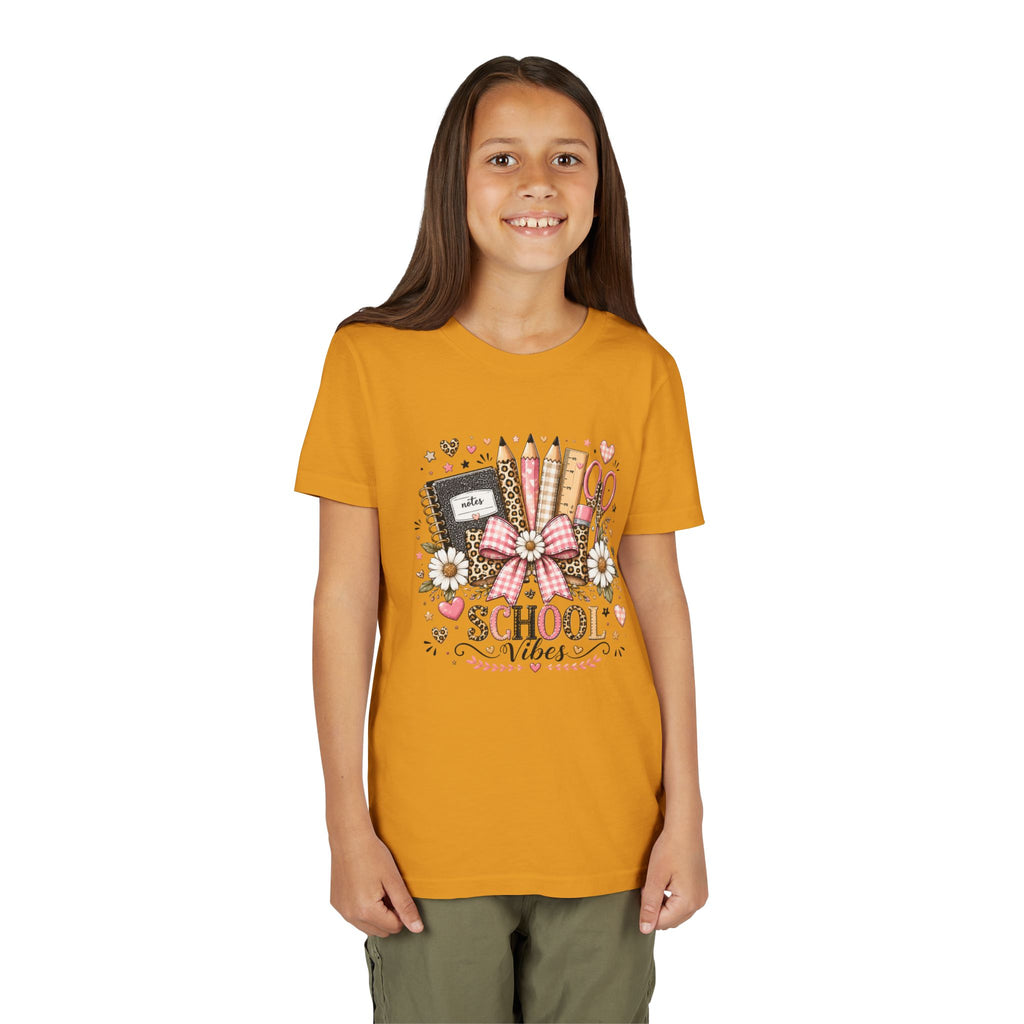 Youth Tee — "School Vibes" Back-to-School Graphic
