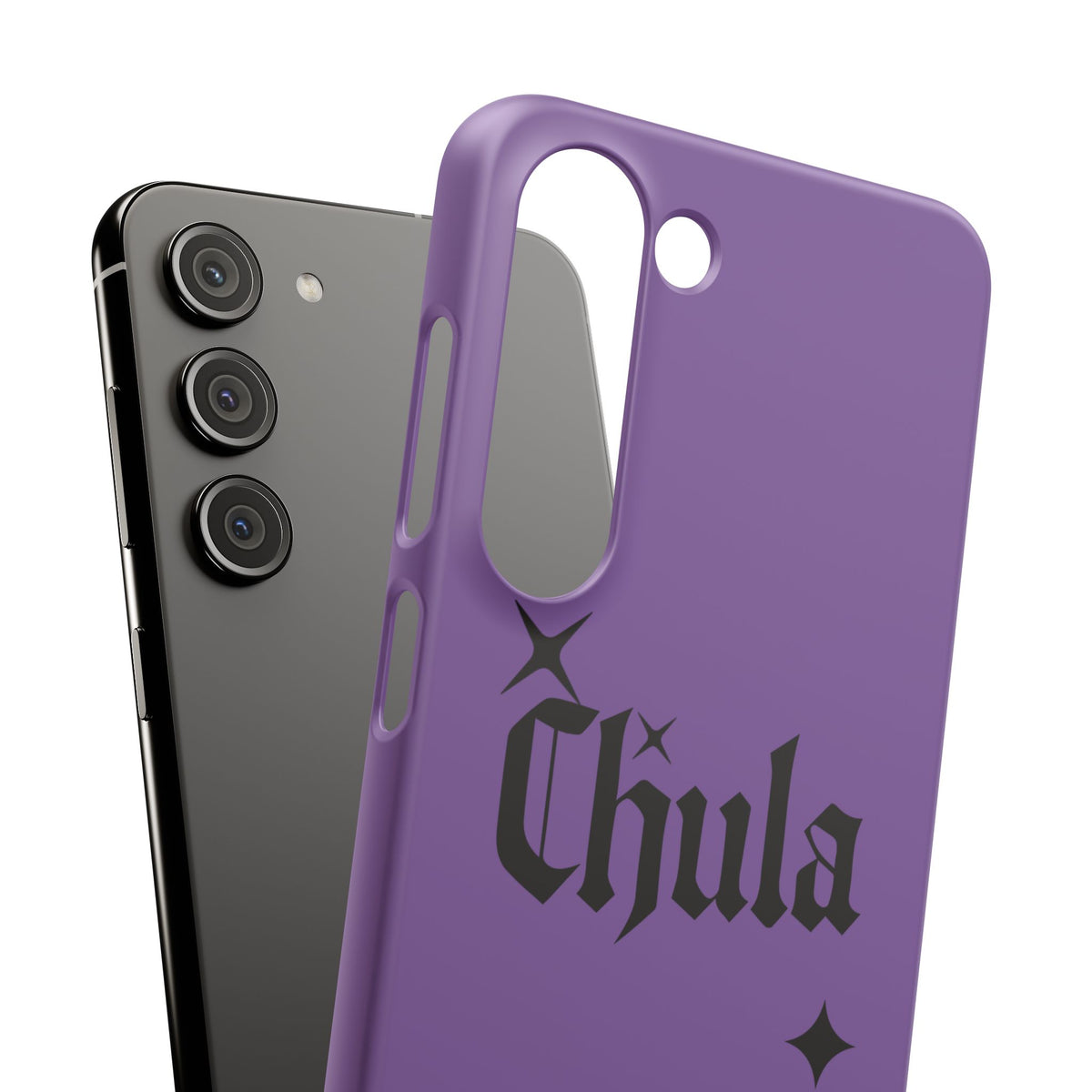 Chula Gothic Script Phone Case | Purple Snap Case