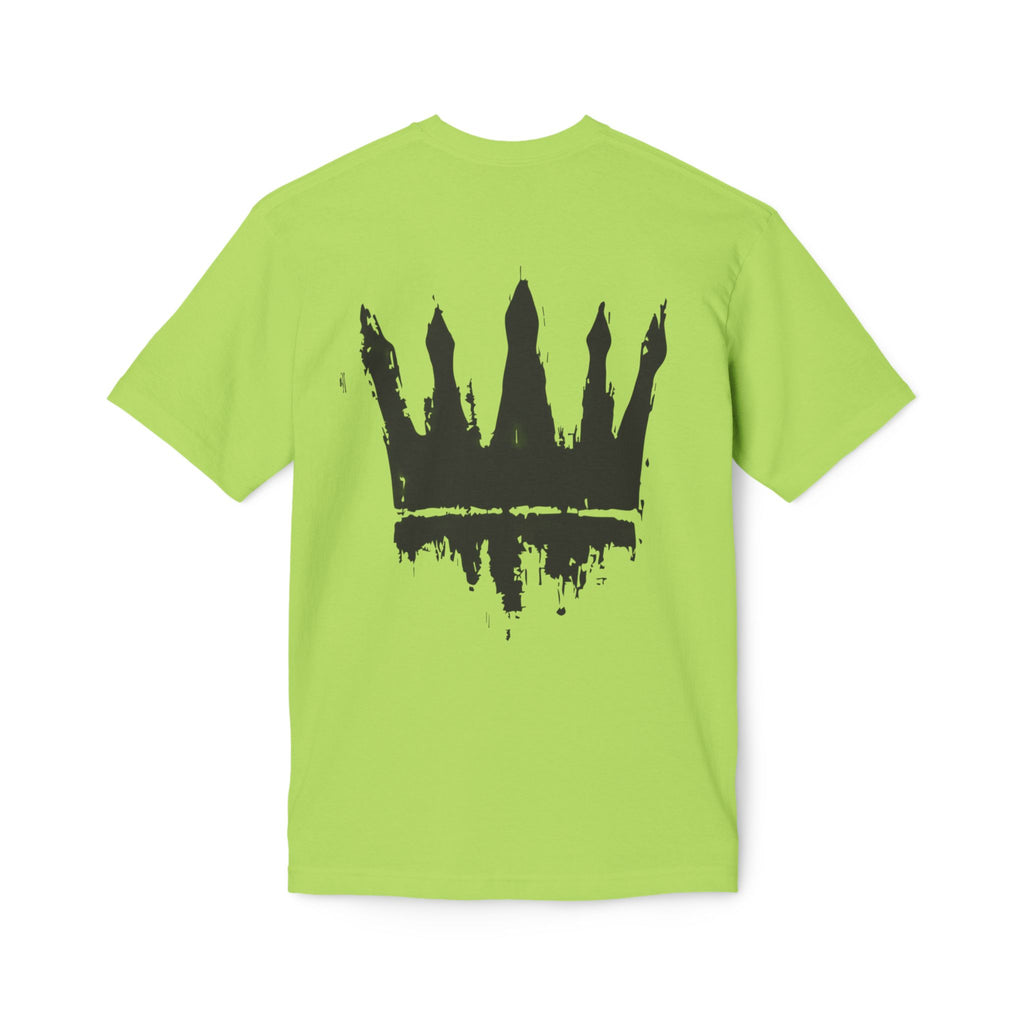 Crown Graphic T-Shirt — Grunge Black Paint Crown Back Print