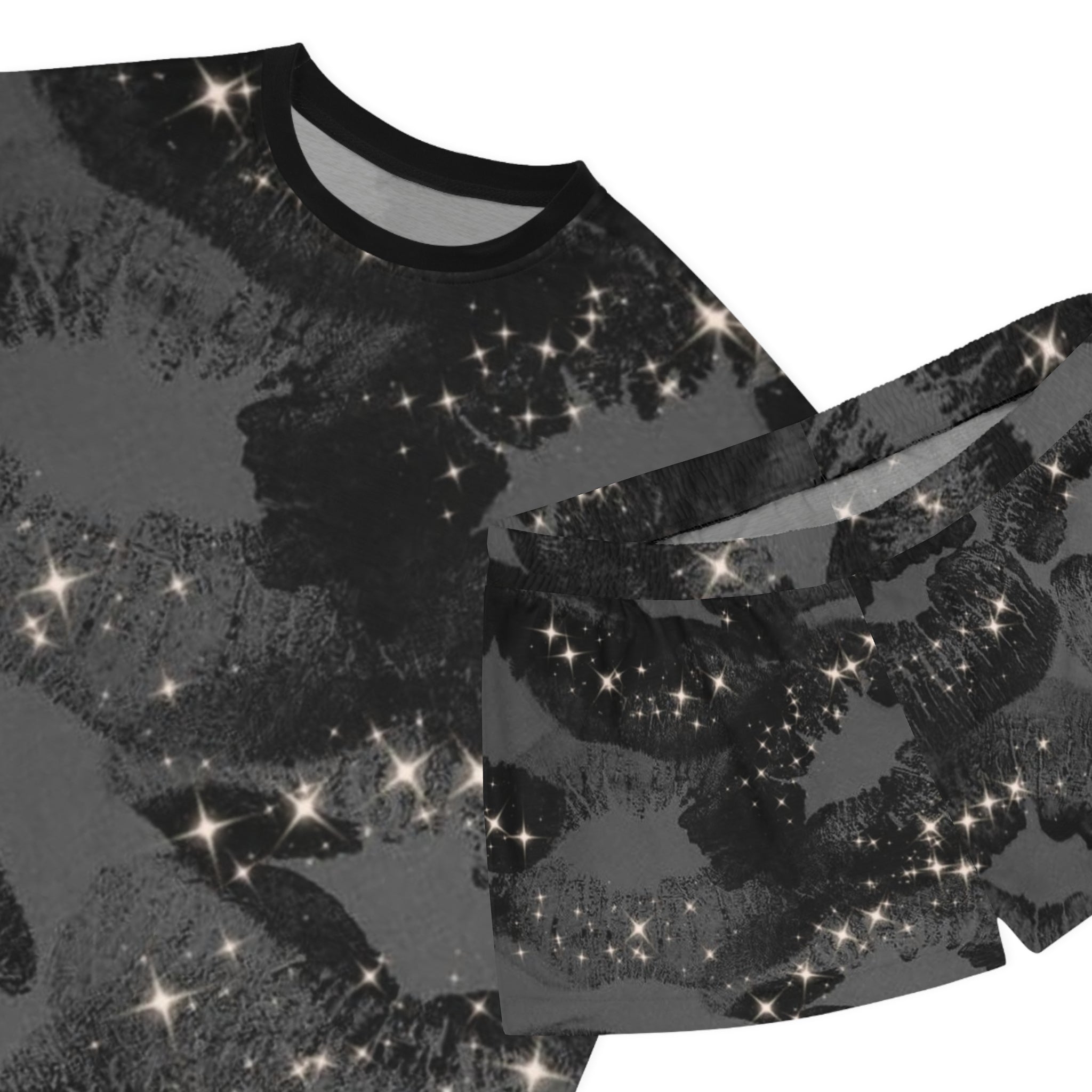 Sparkling Kiss Print Women's Short Pajama Set