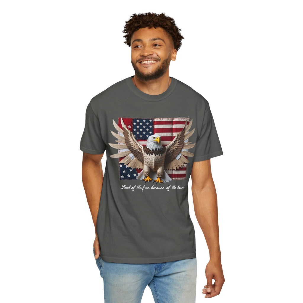 American Eagle Flag T-Shirt – Patriotic Bald Eagle Graphic Tee