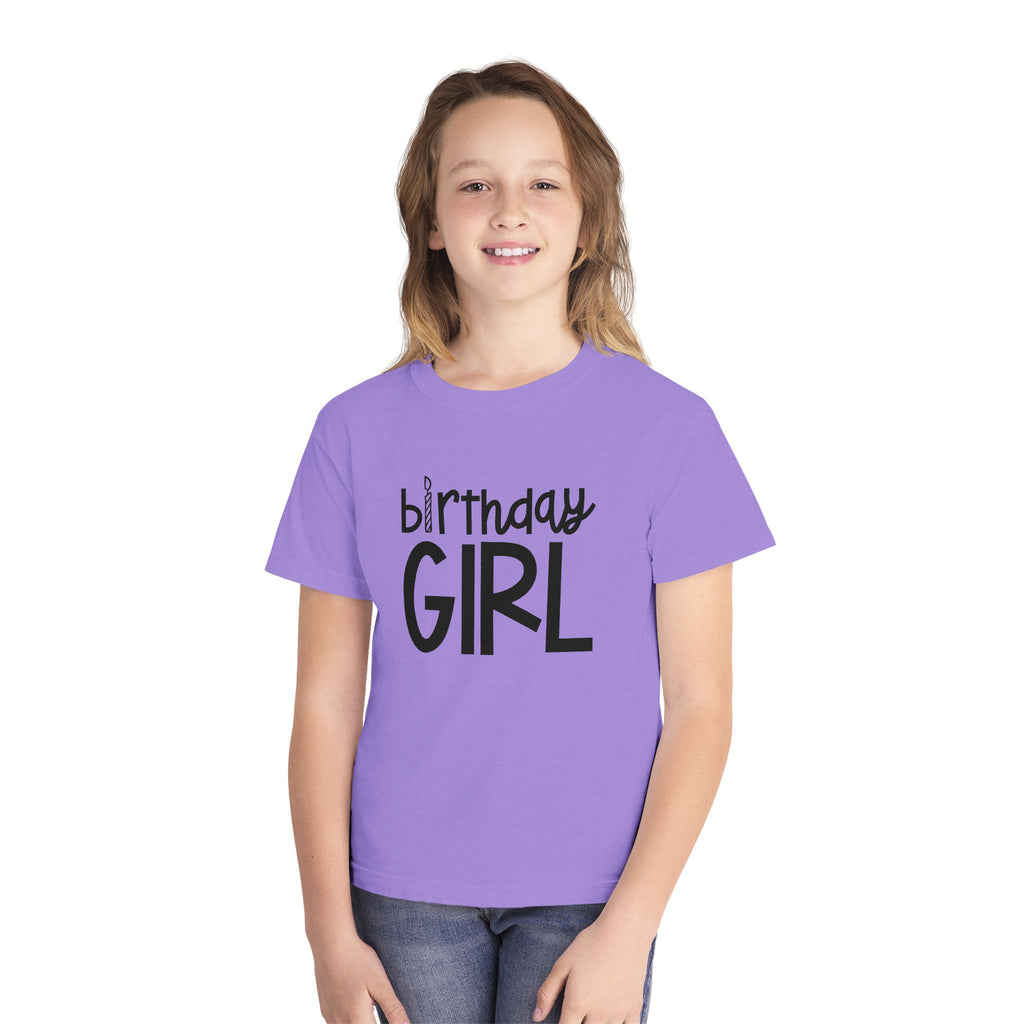 Birthday Girl Tee — Kids 4th Birthday Shirt with Pink Balloon Back Design