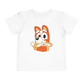 Toddler Tee — Cute Cartoon Dog Making Heart Gesture