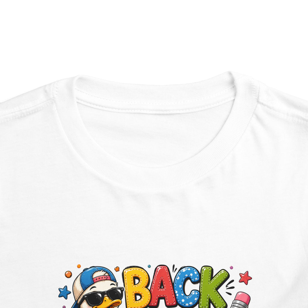 Back to School Toddler Tee — Cute Penguin School Bus Design