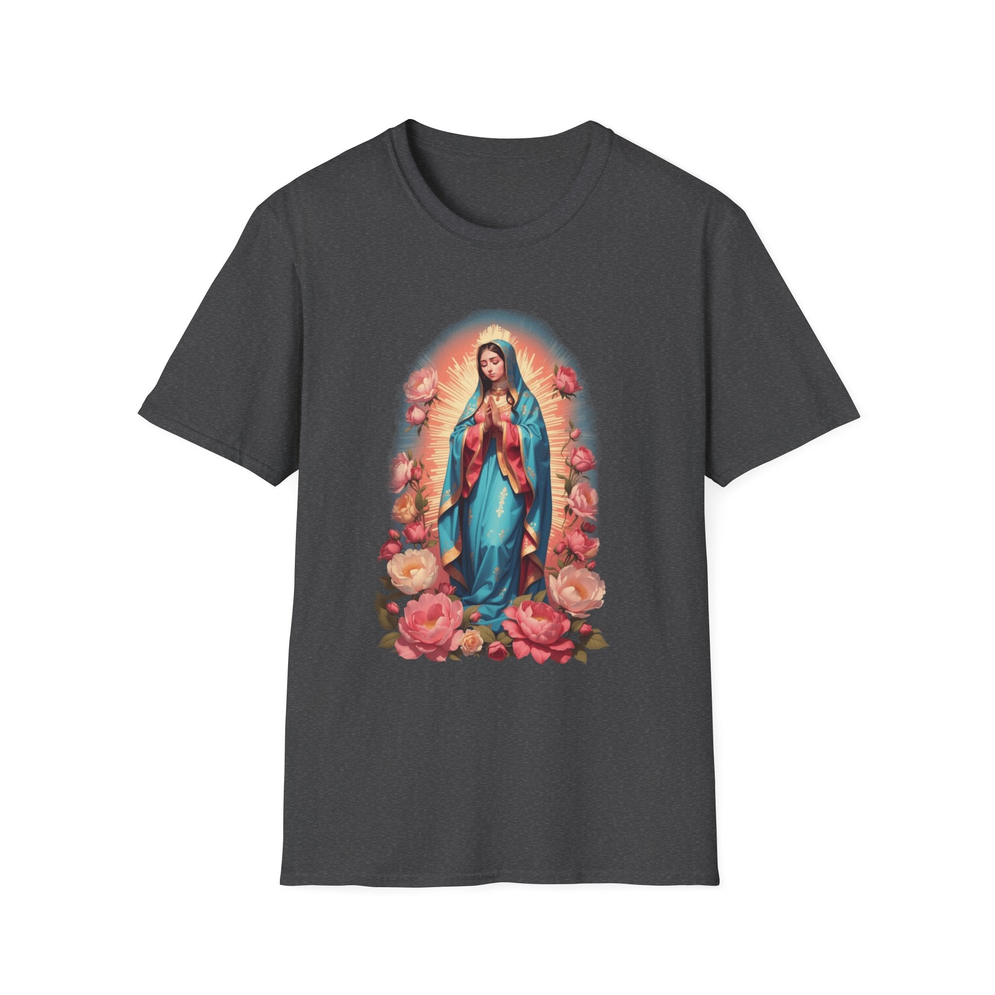 Virgin Mary Pray T-Shirt – Religious Catholic Tee with Colossians 4:2