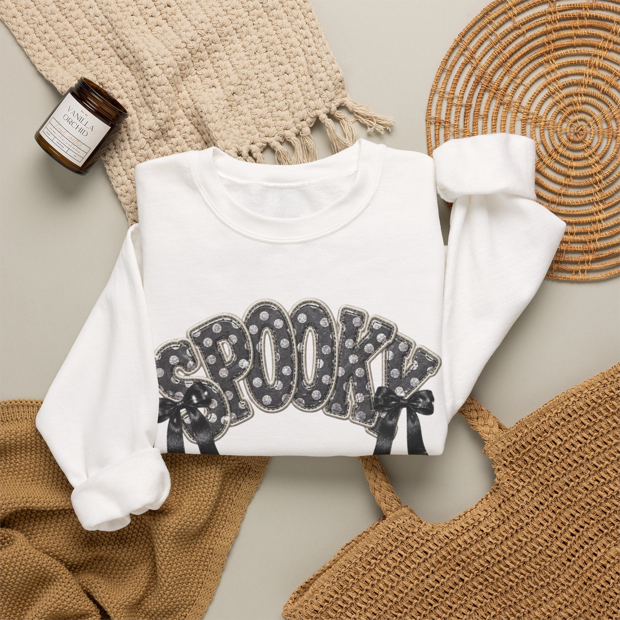 Spooky Floral 'SPOOKY' Crewneck Sweatshirt