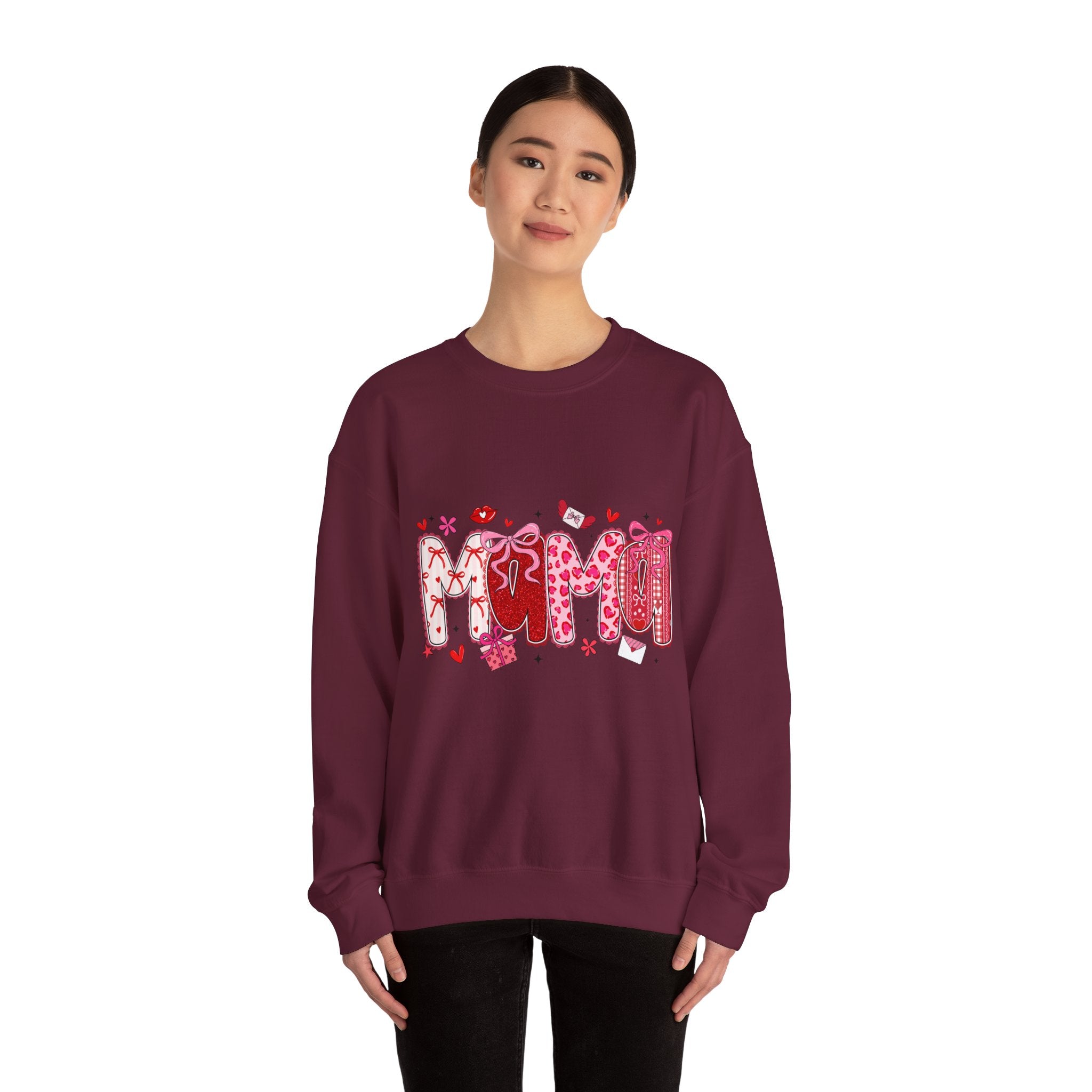 Heart Graphic Sweatshirt - Cute Valentine’s Day