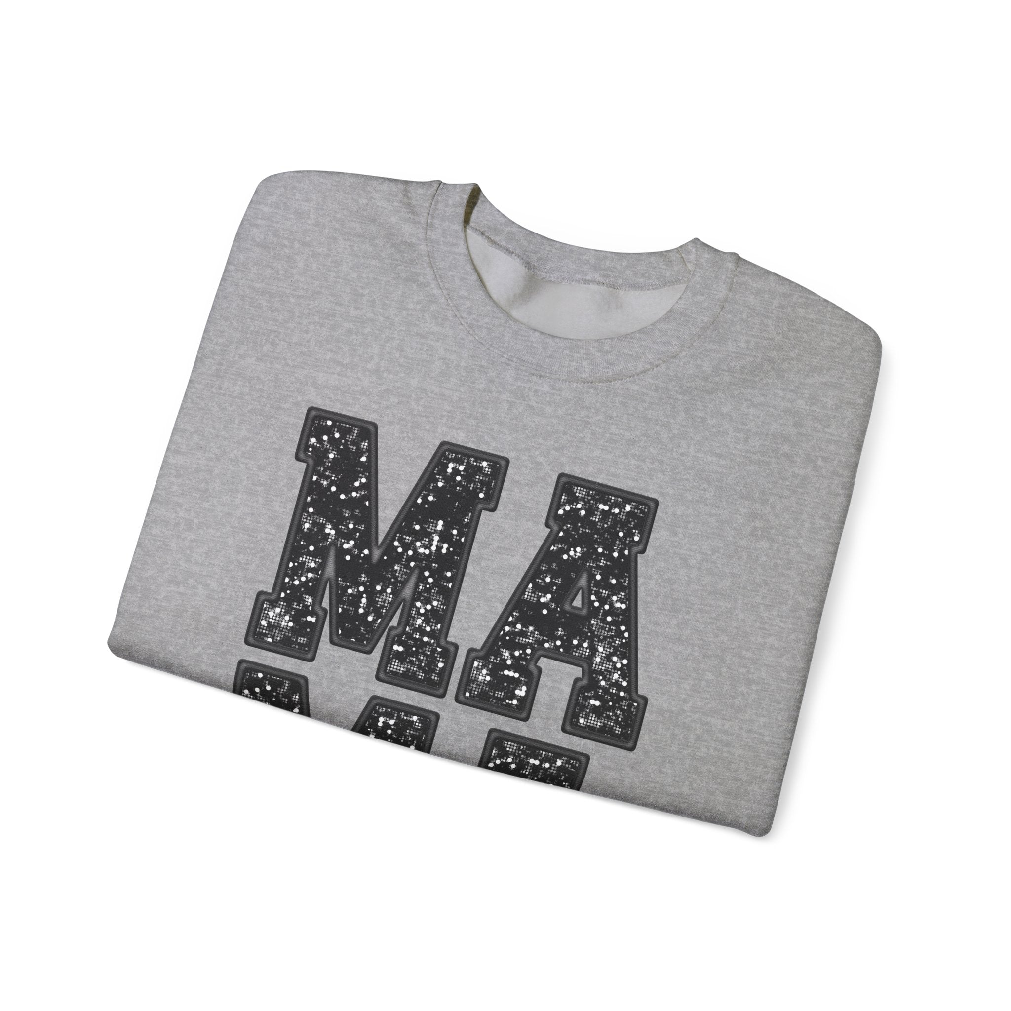 Mama Crewneck Sweatshirt — Vintage Speckled Block Letters