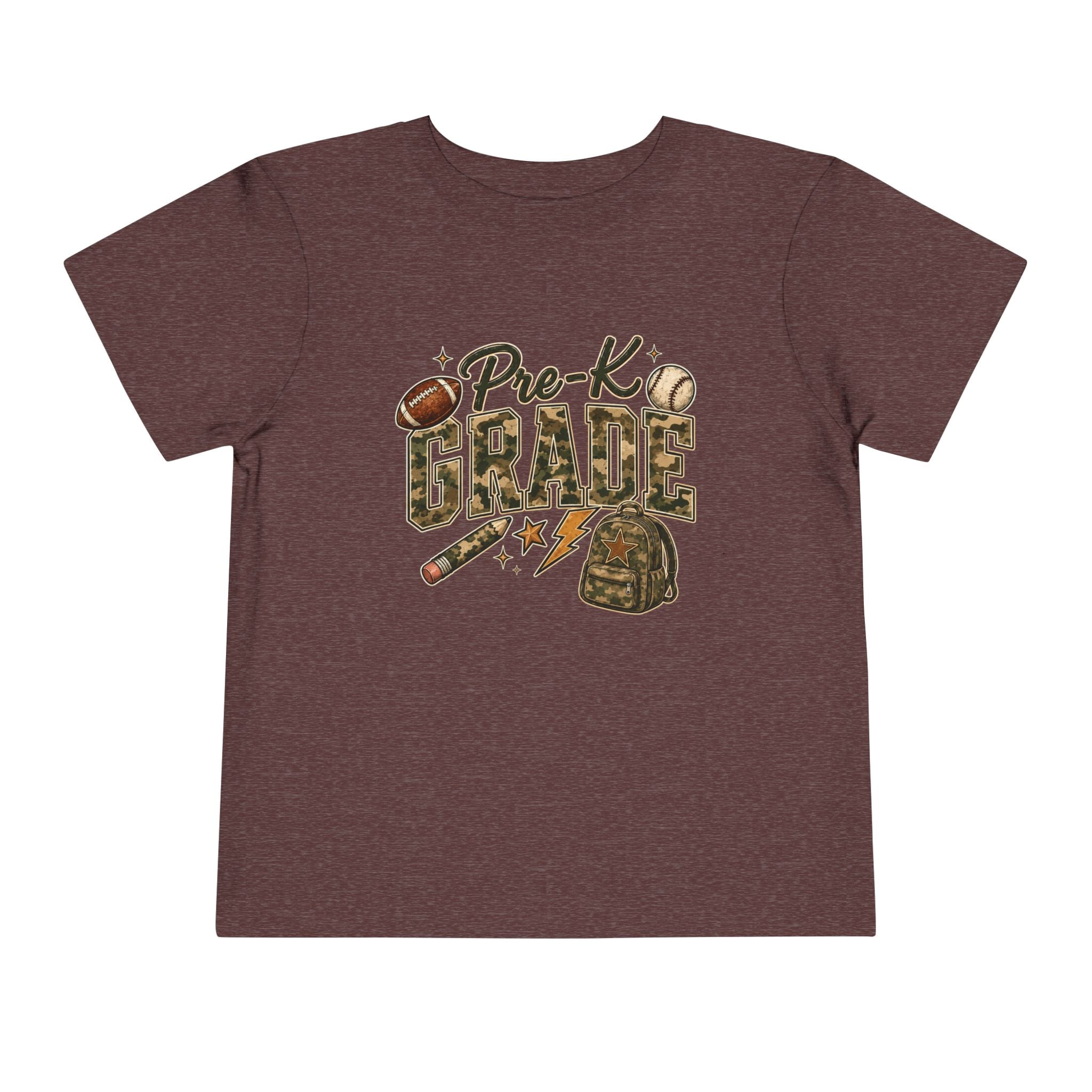 Pre-K Grade Toddler Tee — Back to School Sports Design