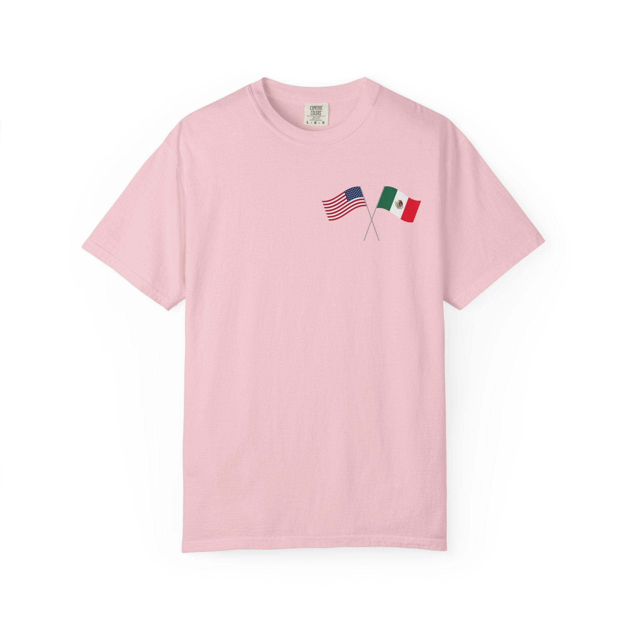 Rose Bouquet T-Shirt — Vintage Red & Blue Floral Back Graphic