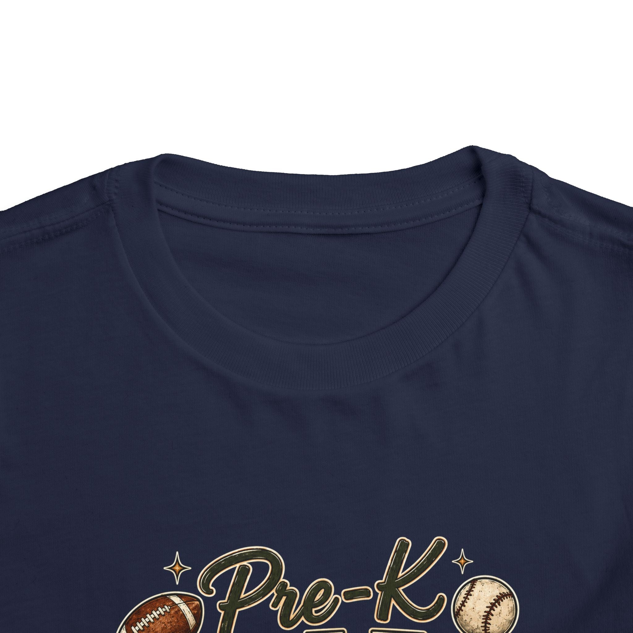 Pre-K Grade Toddler Tee — Back to School Sports Design