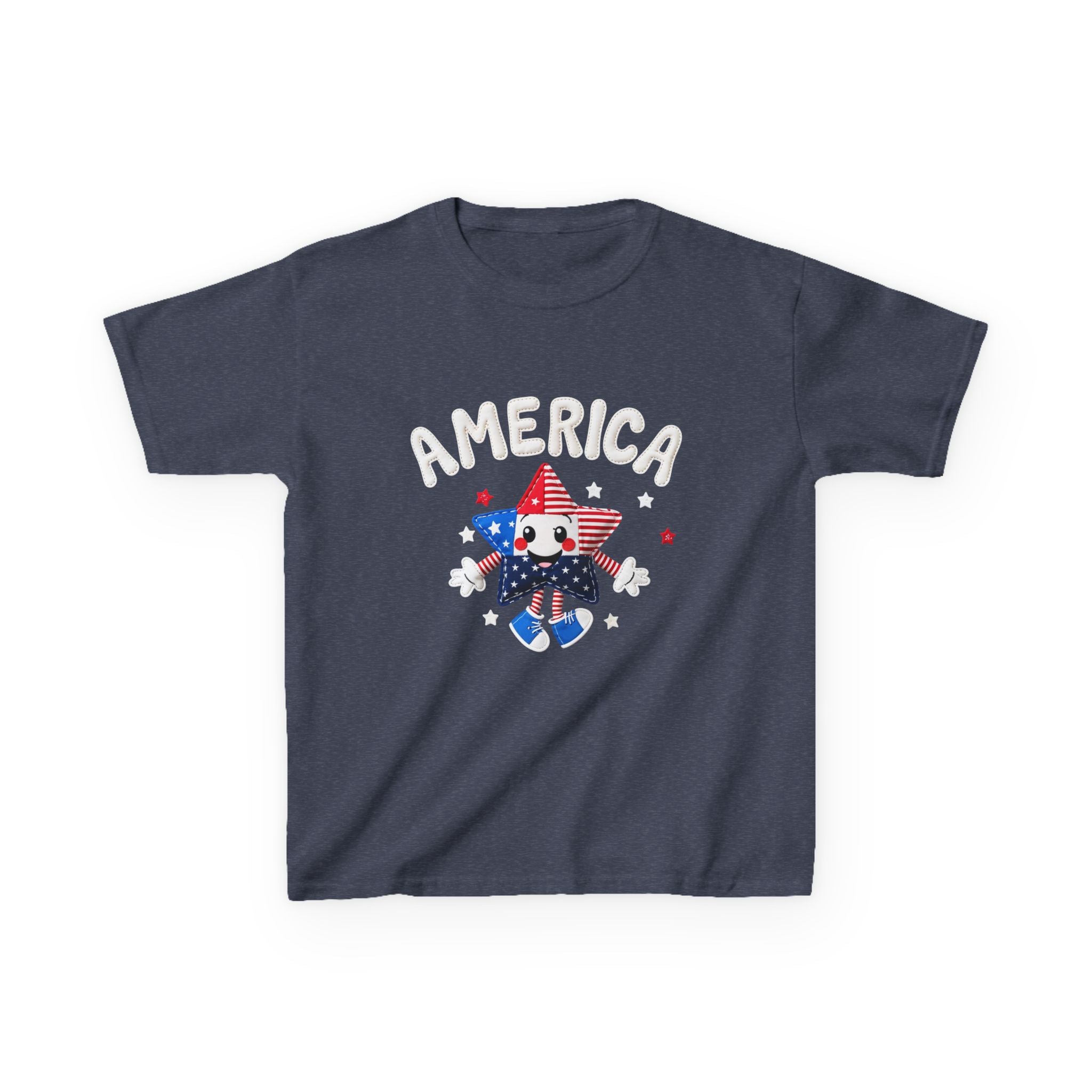 Kids Tee - Cute Patriotic Star 'America' Fourth of July Shirt