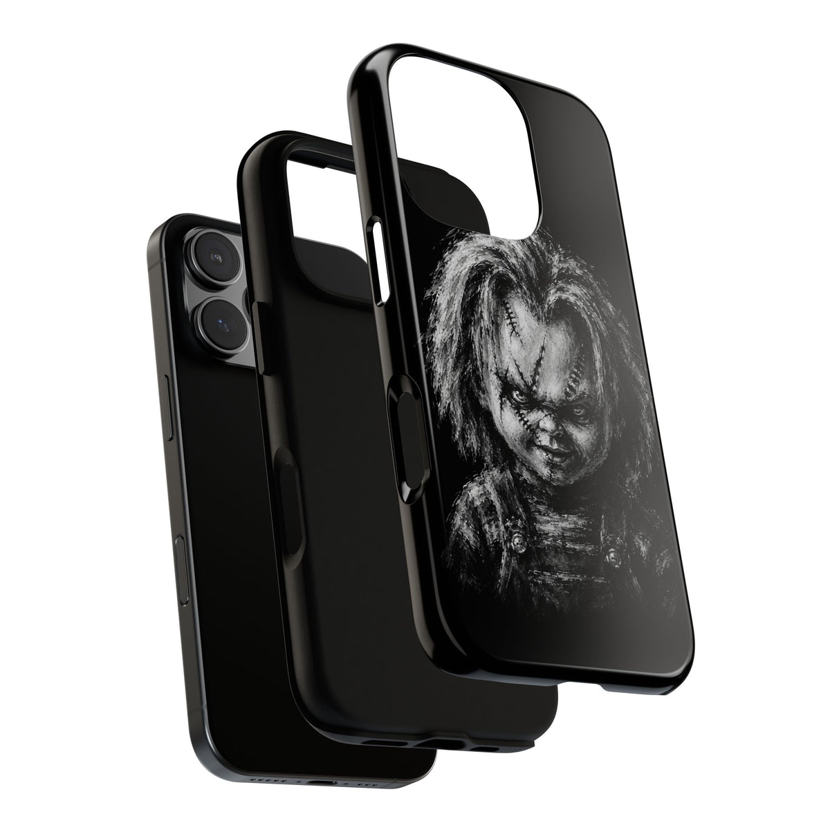 Horror Doll Phone Case - Chucky-Inspired Creepy Portrait Tough Case