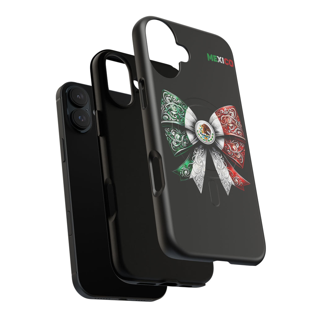 Mexican Flag Bow Tough Magnetic Phone Case — Patriotic Mexico iPhone Cover