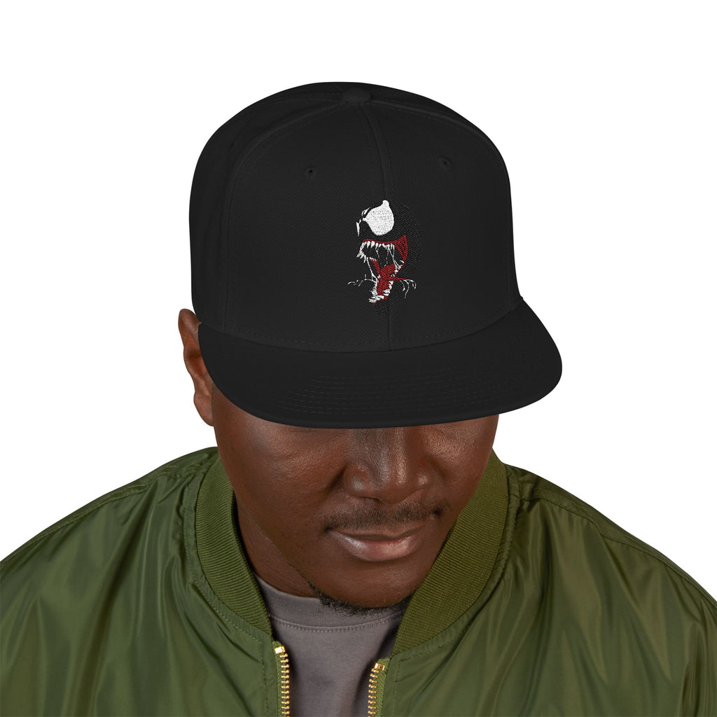 Embroidered Skull & Roses Snapback Hat — Gothic Streetwear Cap