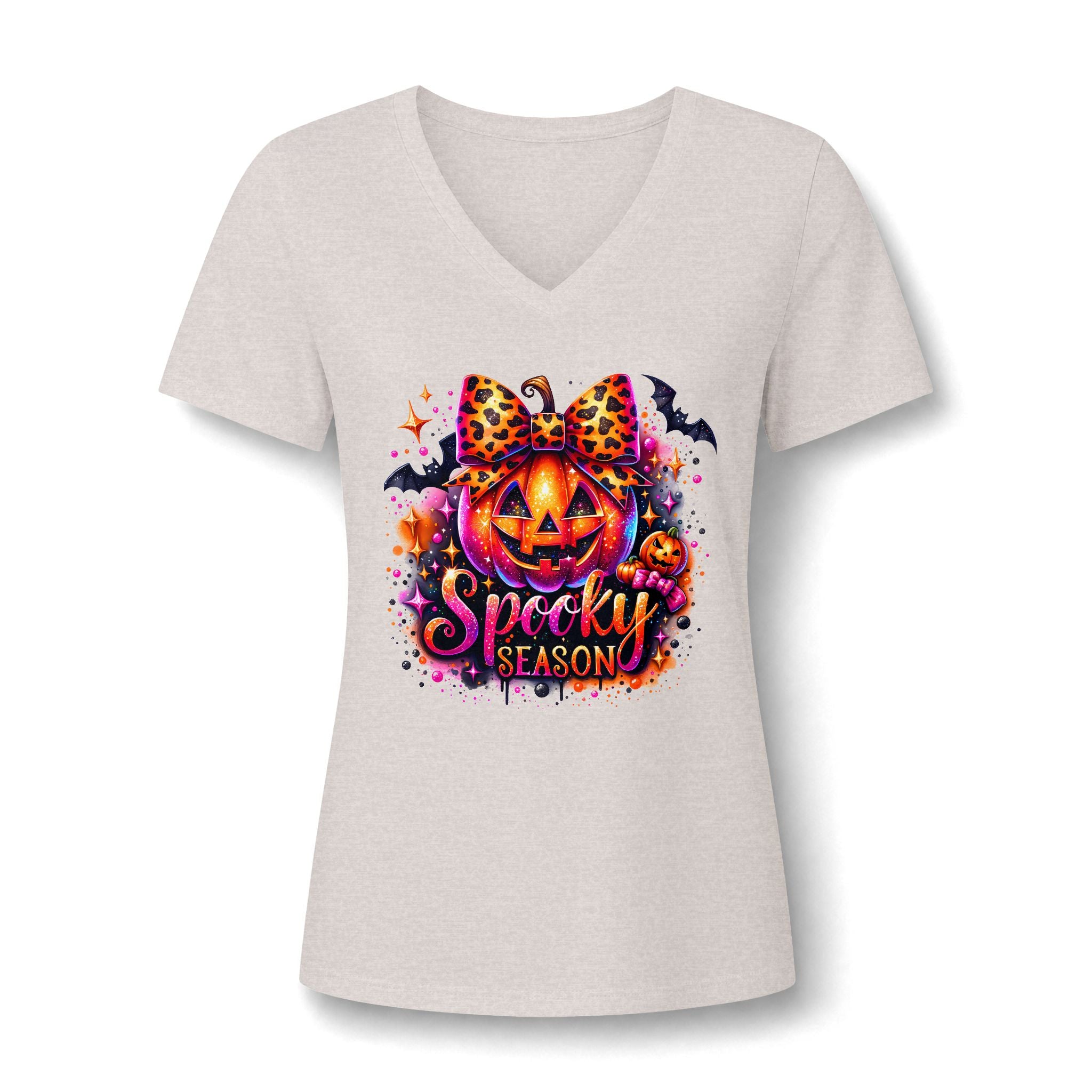 Spooky Season Pumpkin V-Neck Tee