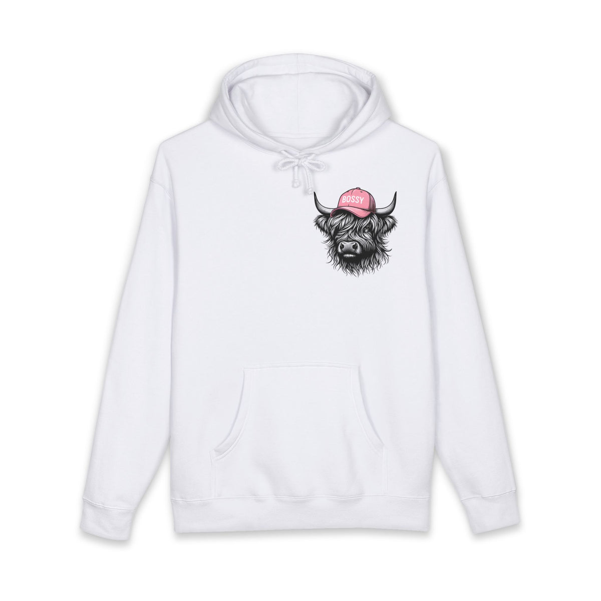 Bossy Heffa Hoodie — "I’m Her Heffa Just Ask Me" Highland Cow Pullover