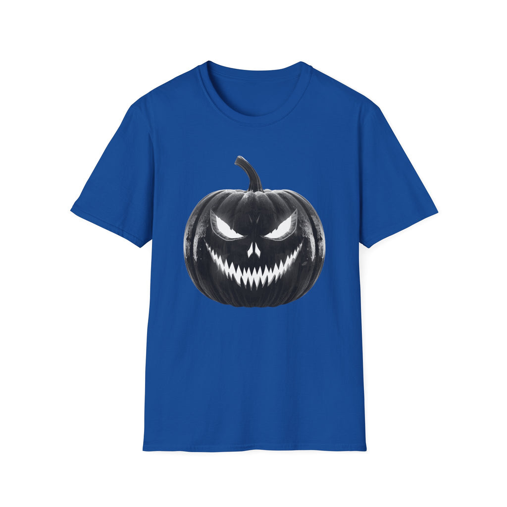 Halloween Jack-O'-Lantern T-Shirt — Spooky Black Pumpkin Graphic