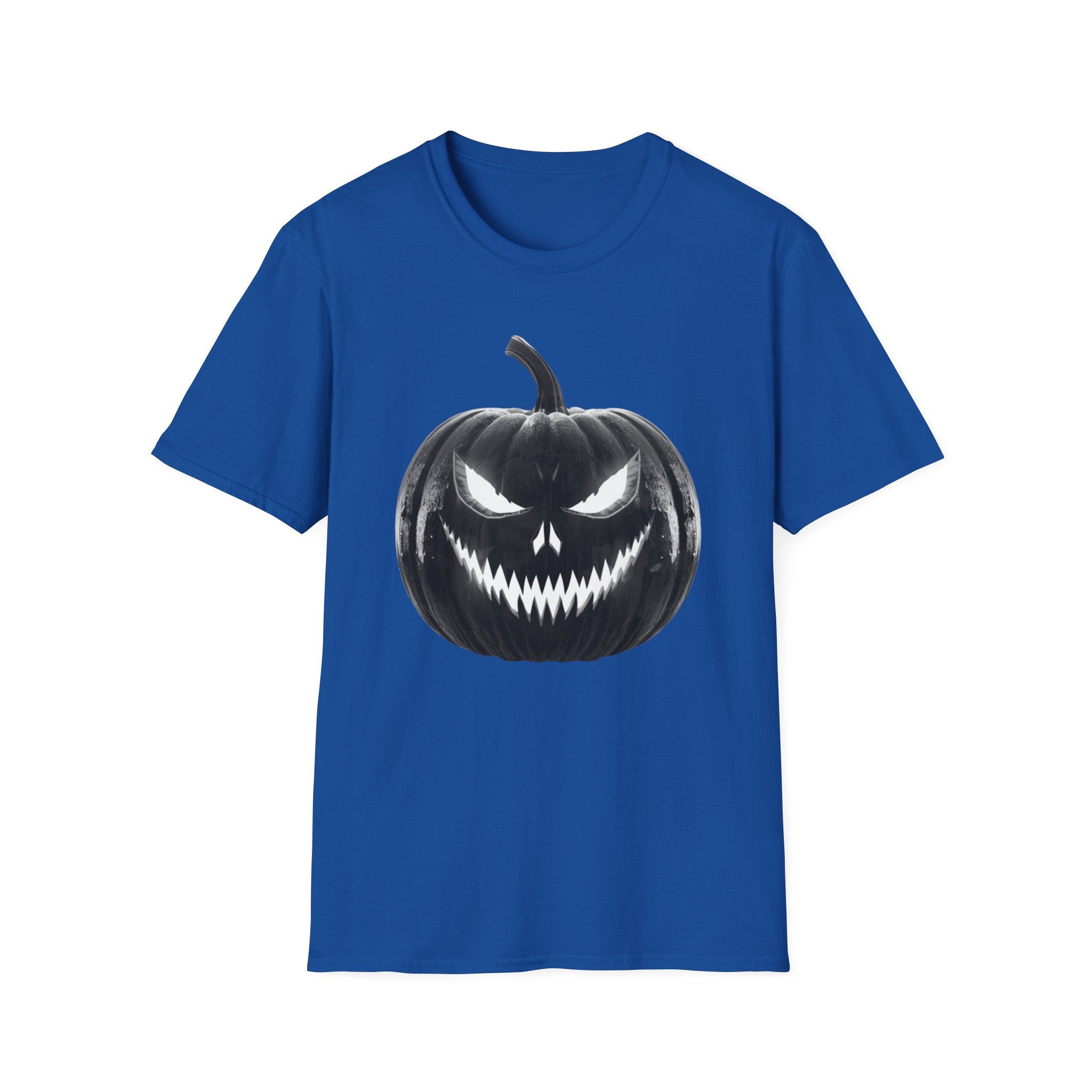 Halloween Jack-O'-Lantern T-Shirt — Spooky Black Pumpkin Graphic