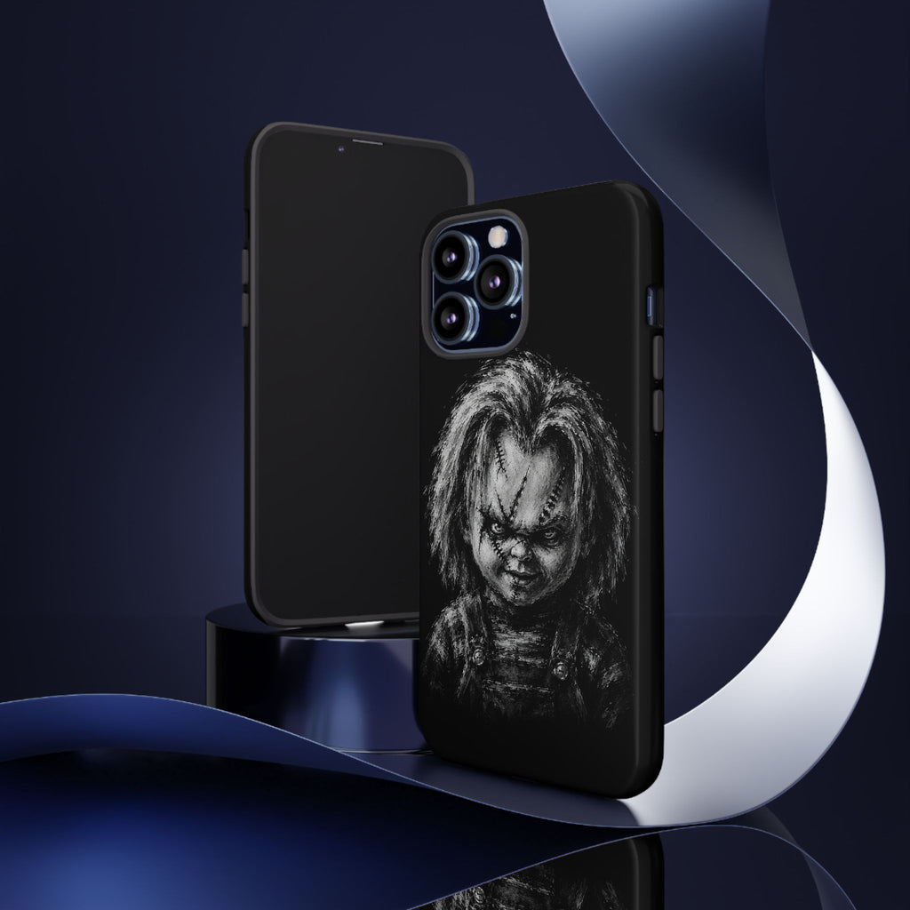 Horror Doll Phone Case - Chucky-Inspired Creepy Portrait Tough Case