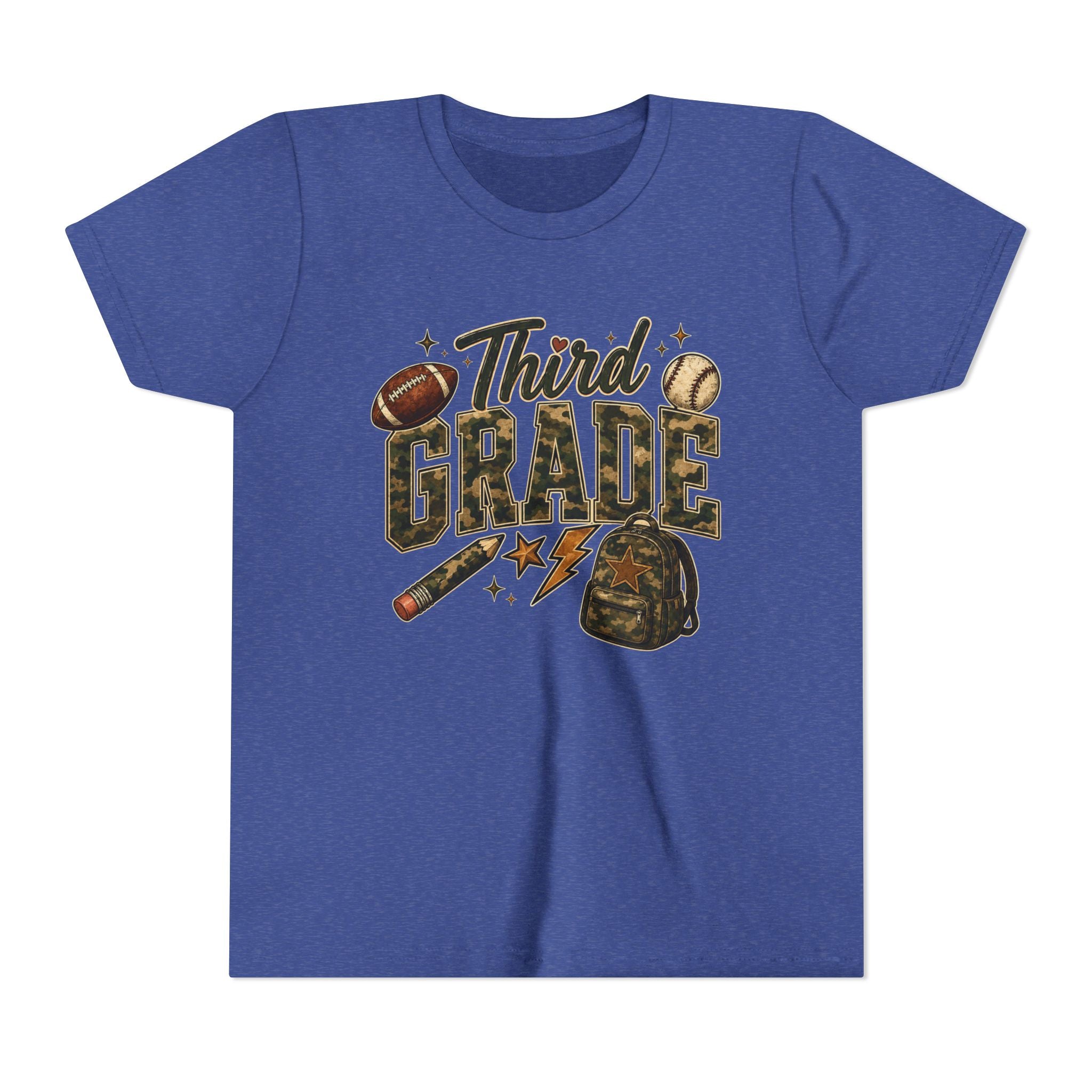 Third Grade Kids Tee - Back to School Sports Backpack Design