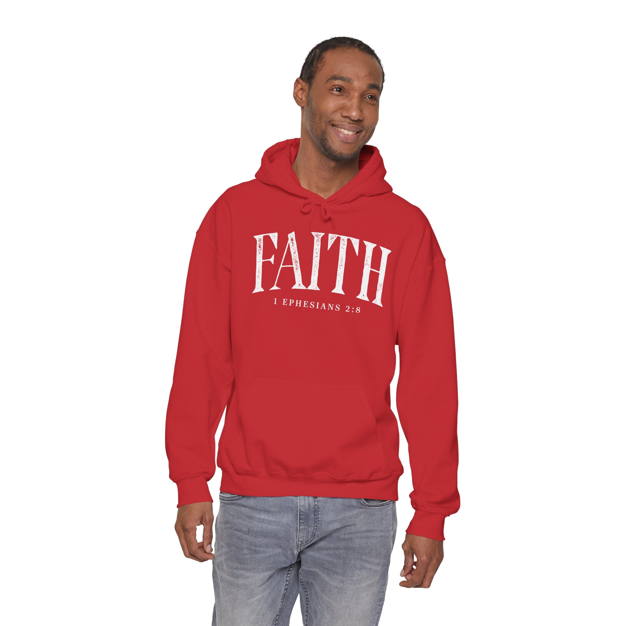 Faith Hoodie - Ephesians 2:8 Inspirational Christian Sweatshirt