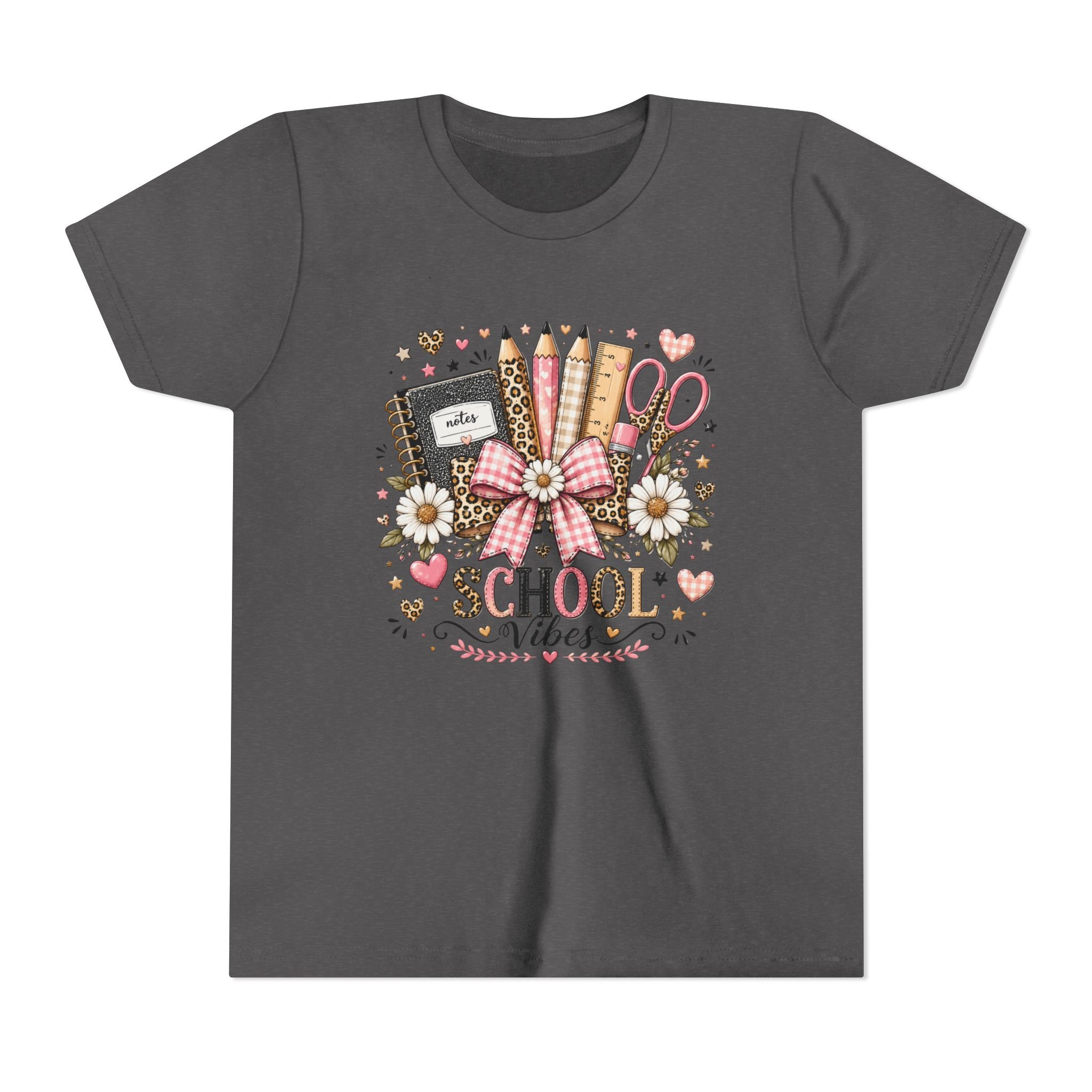 Youth Tee — "School Vibes" Back-to-School Graphic