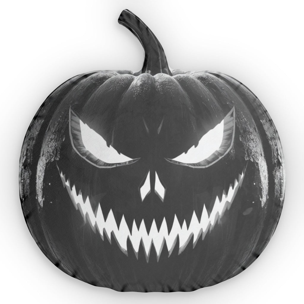 Halloween Pumpkin Shaped Pillow — Spooky Jack-O'-Lantern Decorative Pillow
