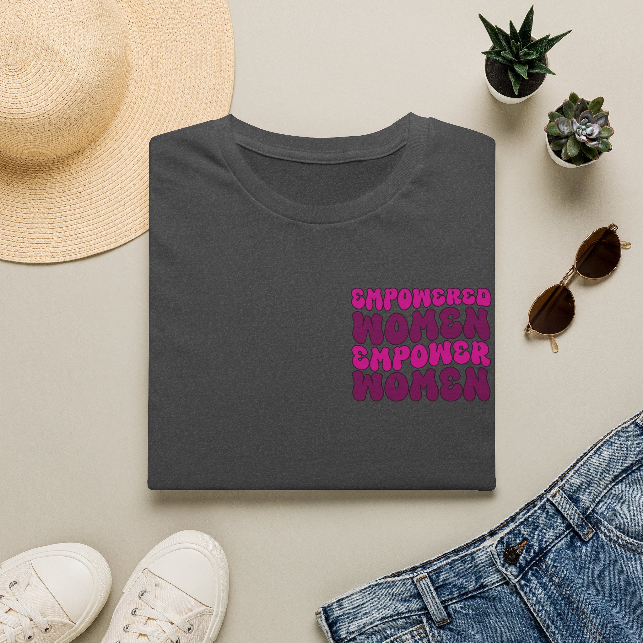 T-Shirt — Empowered Women Empower Women Retro Script Chest Design