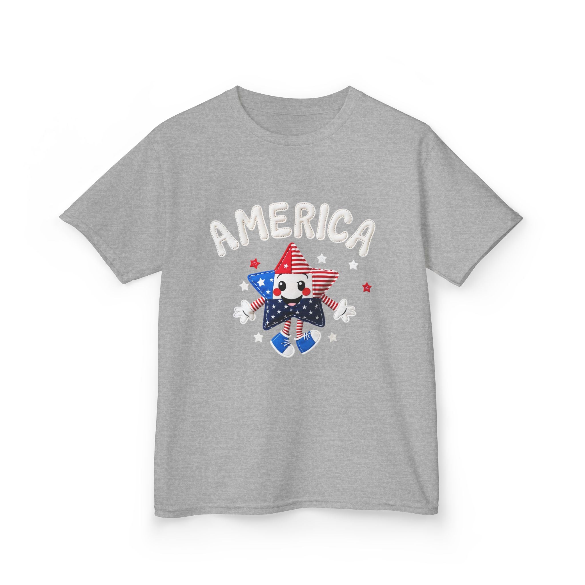 Kids Tee - Cute Patriotic Star 'America' Fourth of July Shirt