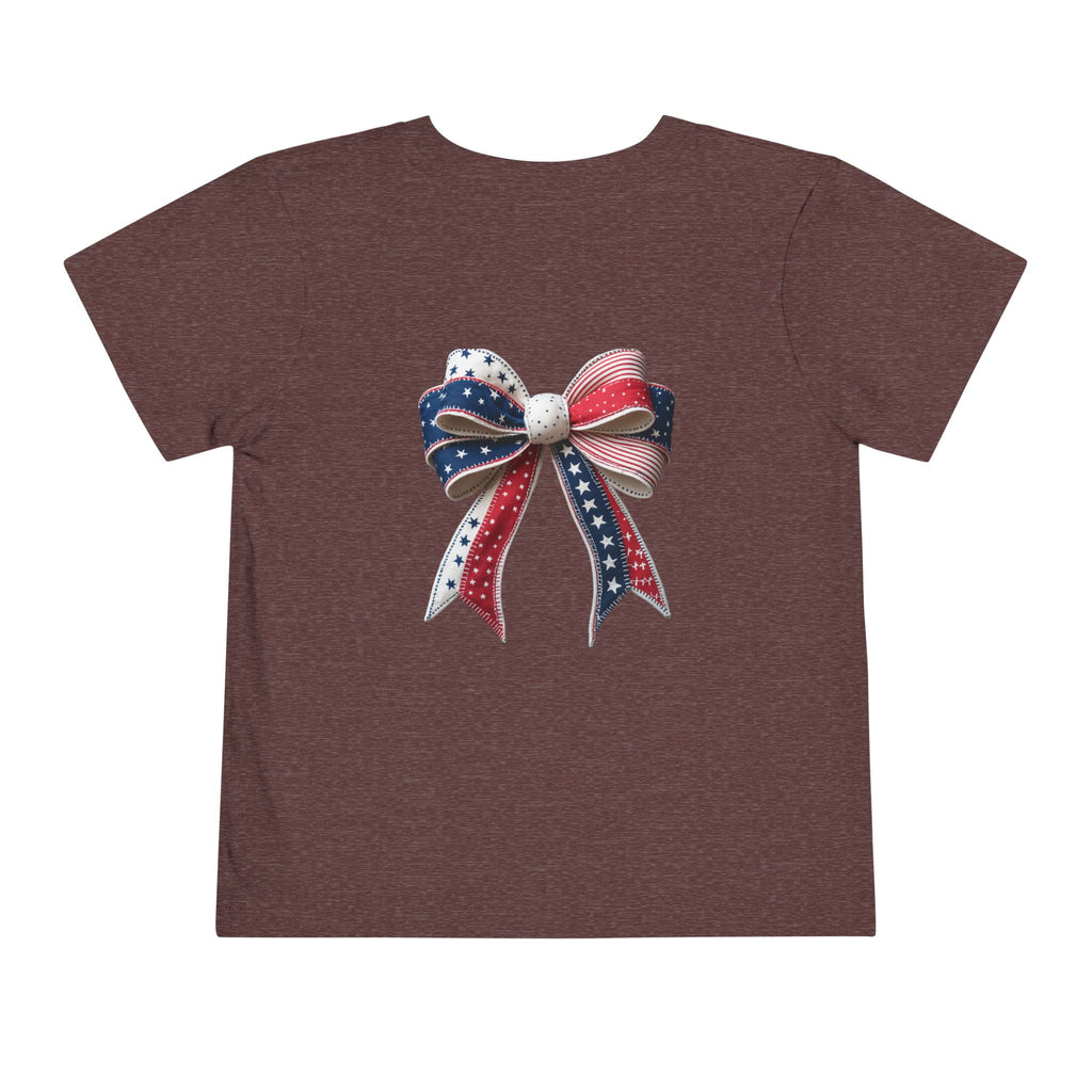Toddler Tee - "Stay Spangled Sassy" Patriotic Bow 4th of July Shirt
