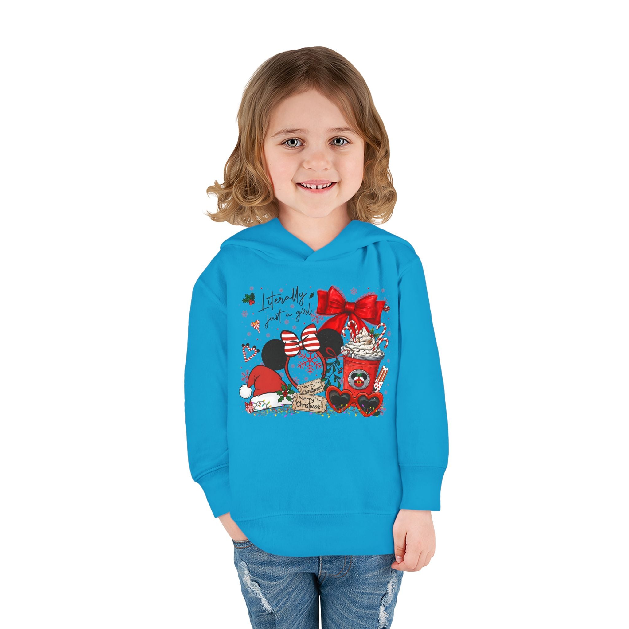 Toddler Hoodie - Christmas Minnie Gift Set Graphic ("Holidays just for me")